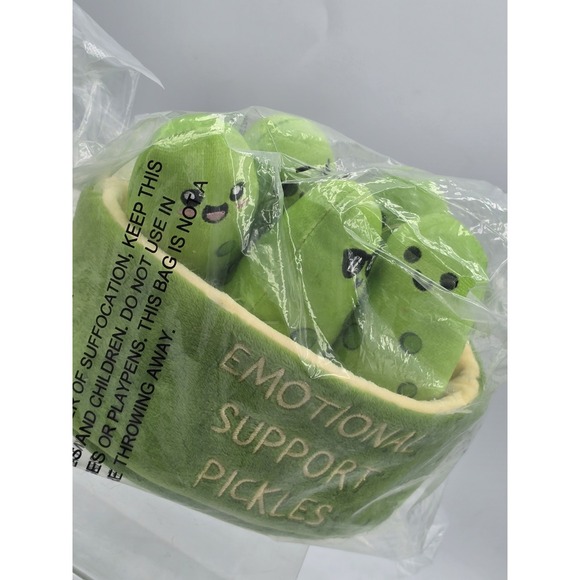 NEW Emotional Support Pickles Plush Set – 5 Stuffed Toys & Basket by Relatable - Picture 4 of 9